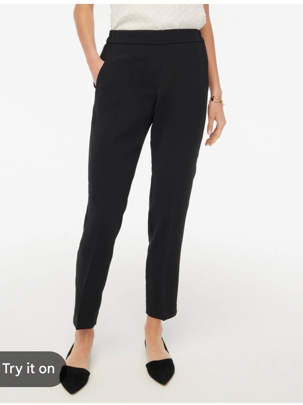J.Crew Jamie High Rise Pull On Black Dress Pant Minimalist Career Casual 8T